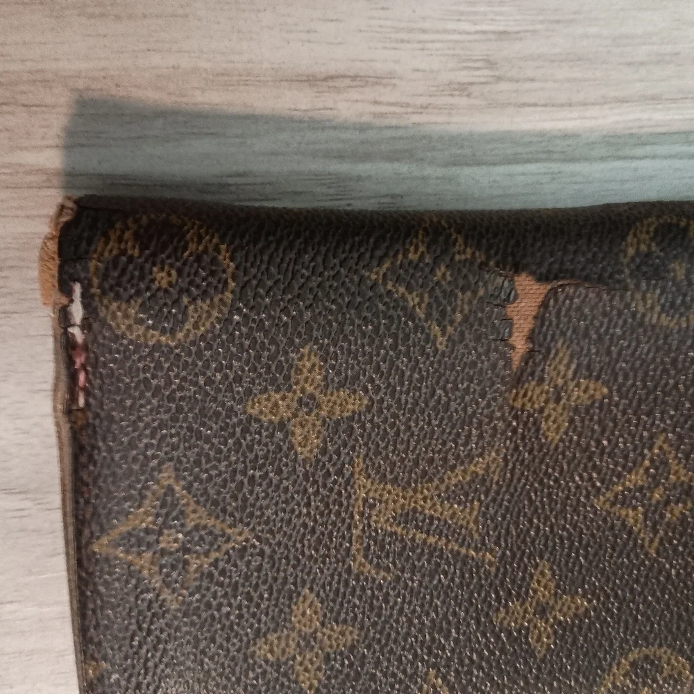 LOUIS VUITTON PORTE FOUIL BROZA MONOGRAM CANVAS Brown PVC WOMEN'S Used